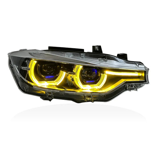 BMW 3 Series F30 & F35 LED Headlight Assembly With Yellow & White DRL